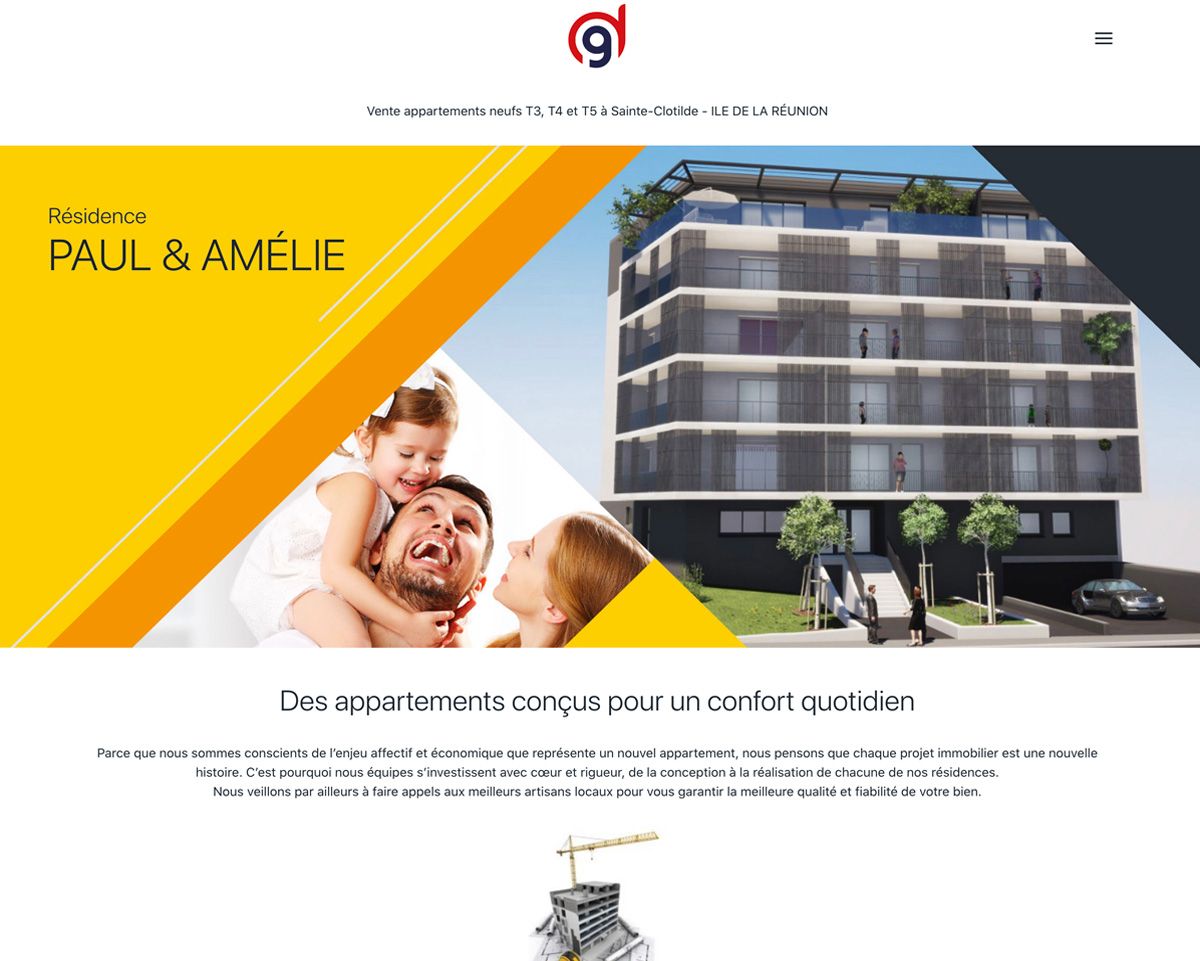 Site internet Résidence Paul et Amélie - Novacom