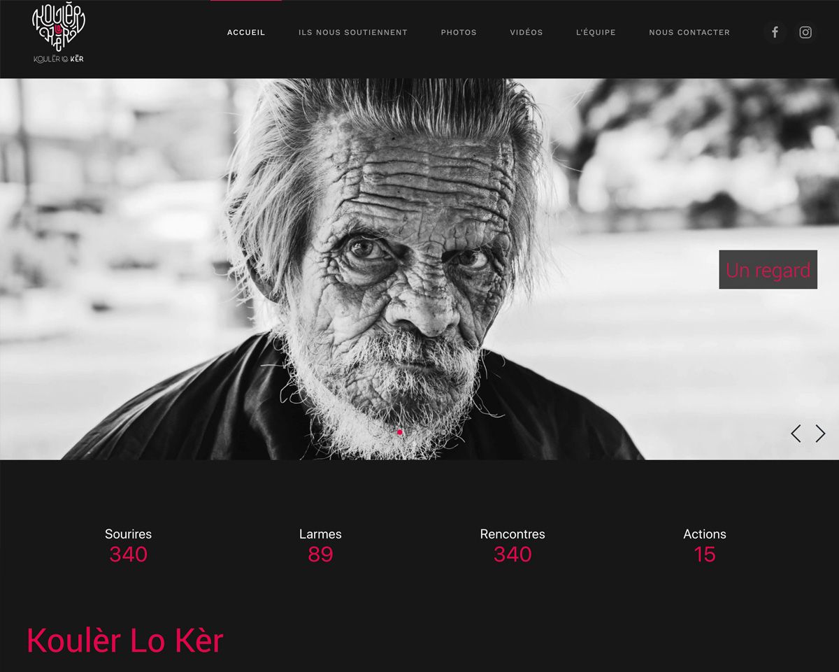 Site internet association Kouler Lo Ker Réunion - Novacom