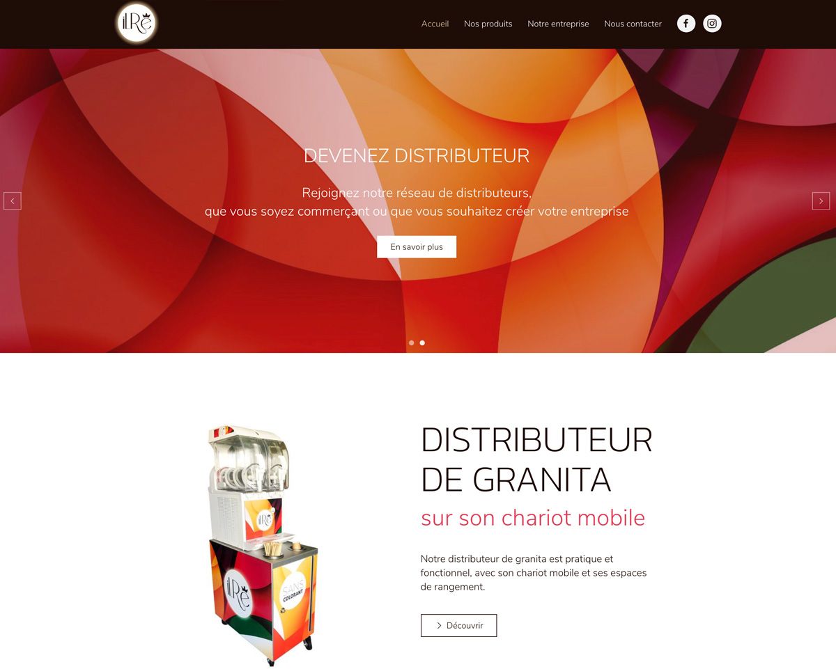 Site internet iLRé, nouveau granita à la Réunion - Novacom