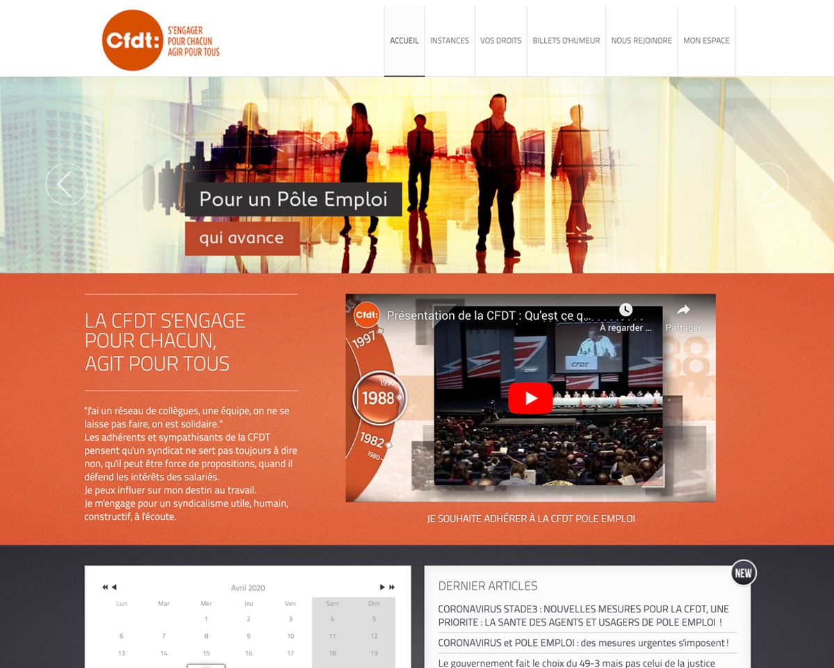 Site internet CFDT Pôle emploi Réunion - Novacom